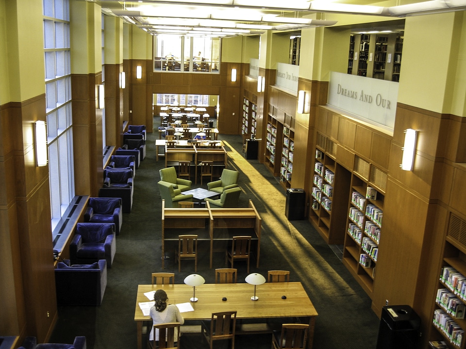 Study Room in Bostock Library at Duke University photo