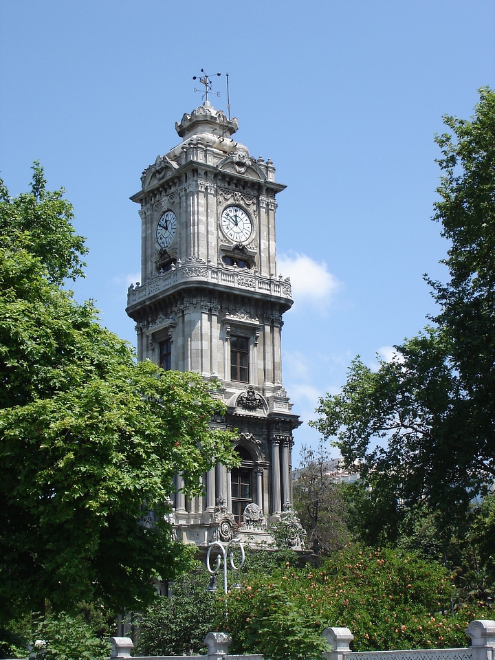Dolmabahçe Clock Tower in Istanbul, Turkey