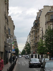 Typical street in Levallois, France