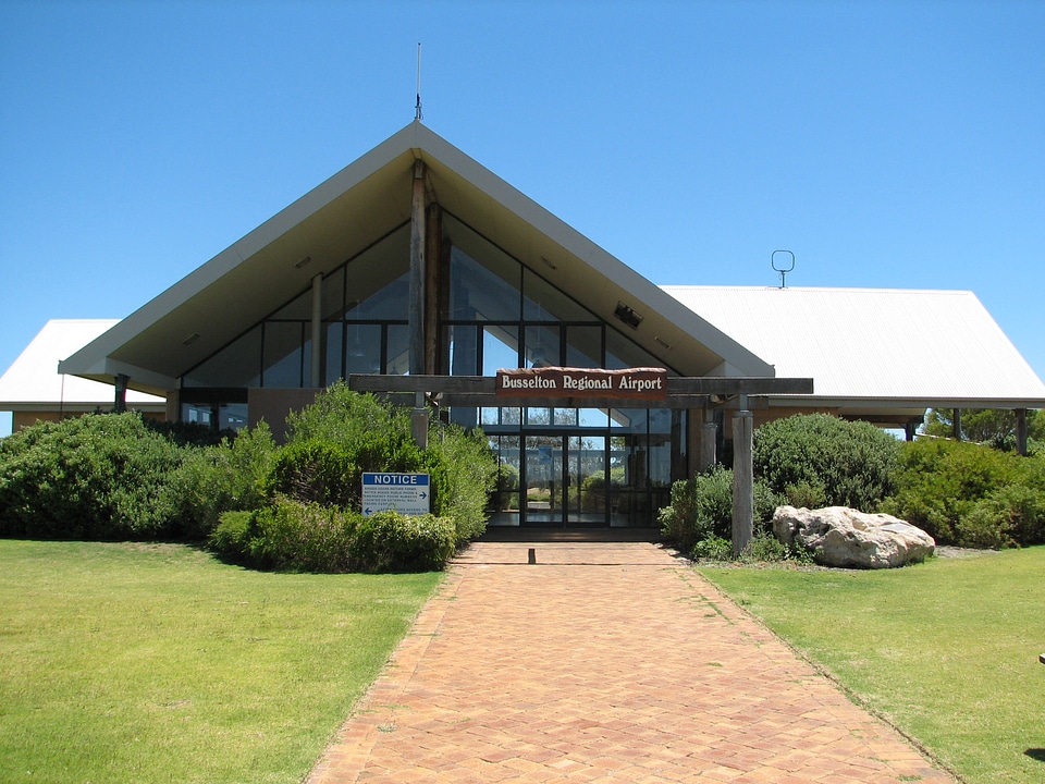 Entrance to Busselton Regional Airport in Western Australia
