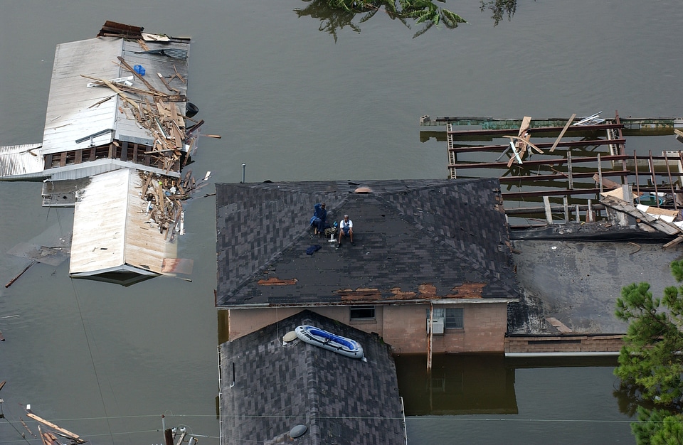 New Orleans, Louisiana after the flooding of Hurricane Katrina 