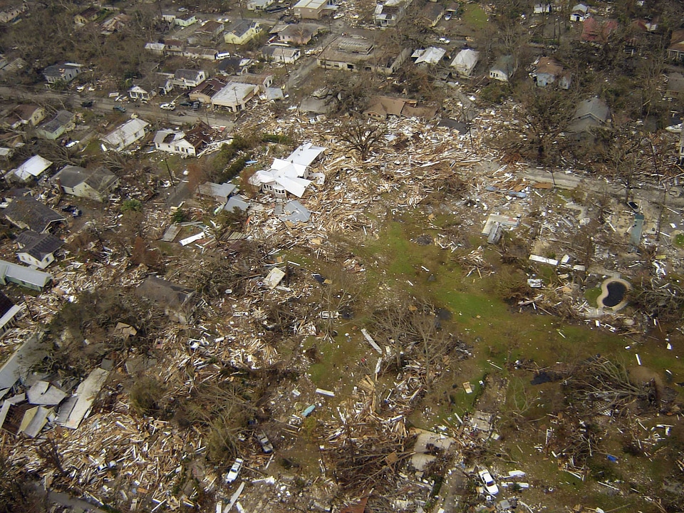 Hurricane Katrina damage in Pascagoula, Mississippi