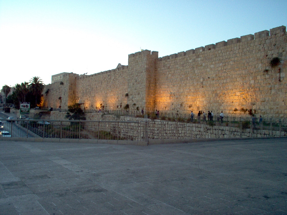 Walls and the Jaffo Gate in Jerusalem, Israel