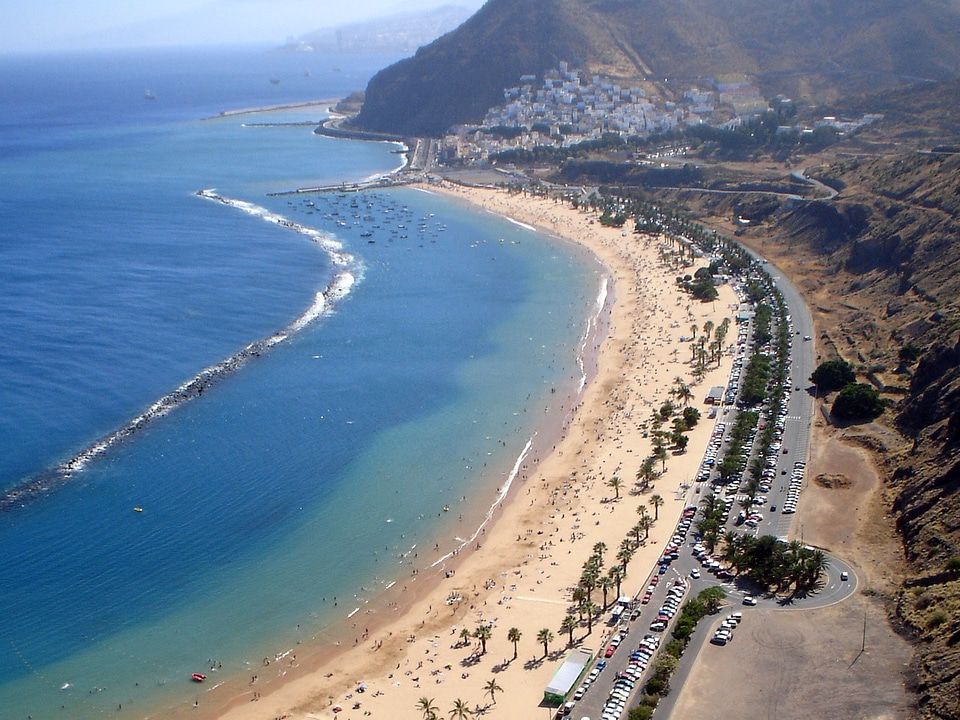 Playa de Las Teresitas in Santa Cruz de Tenerife, Spain