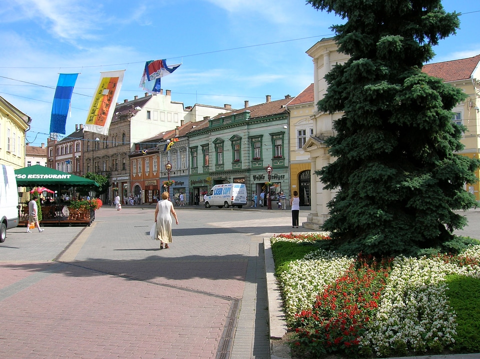 City Hall Square in Miskolc, Hungary