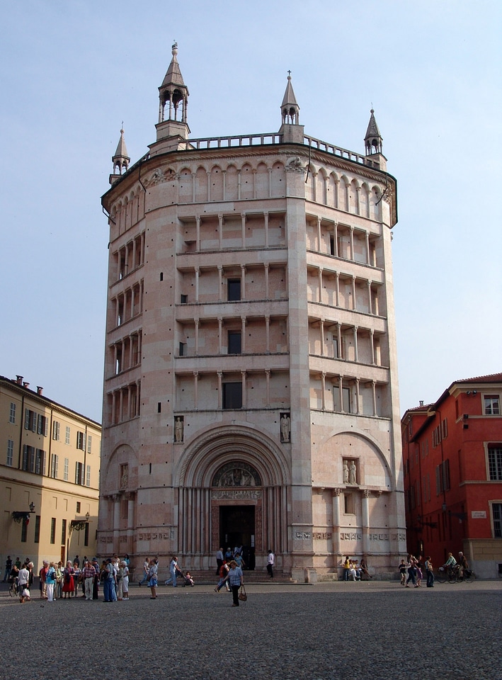 Baptistery of Parma in Italy