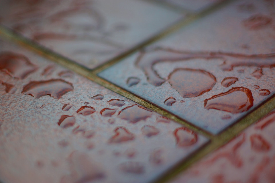 Stone floor flow wet