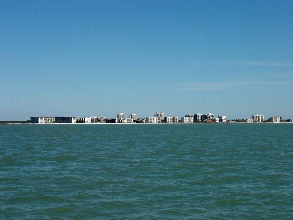Bonita Beach, as seen from the Gulf of Mexico and Skyline in Florida