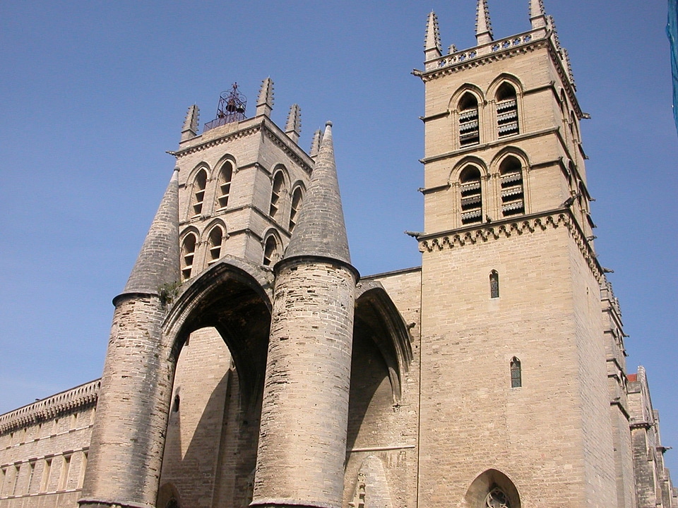 Saint Pierre Cathedral building in Montpellier, France