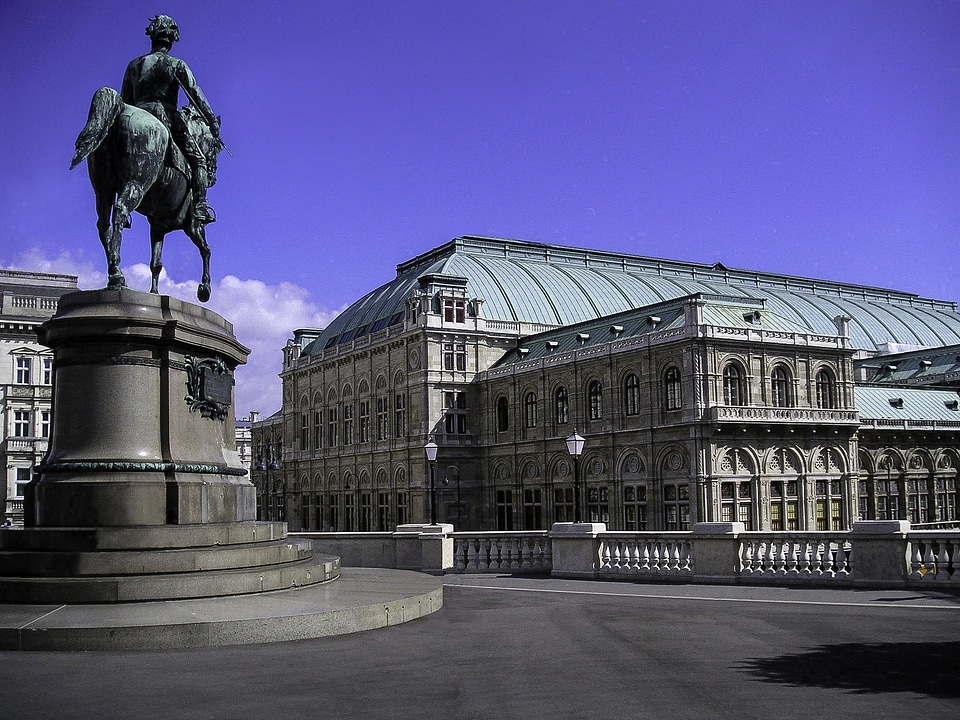 Albertina Terrace in the Innere Stadt in Vienna, Austria