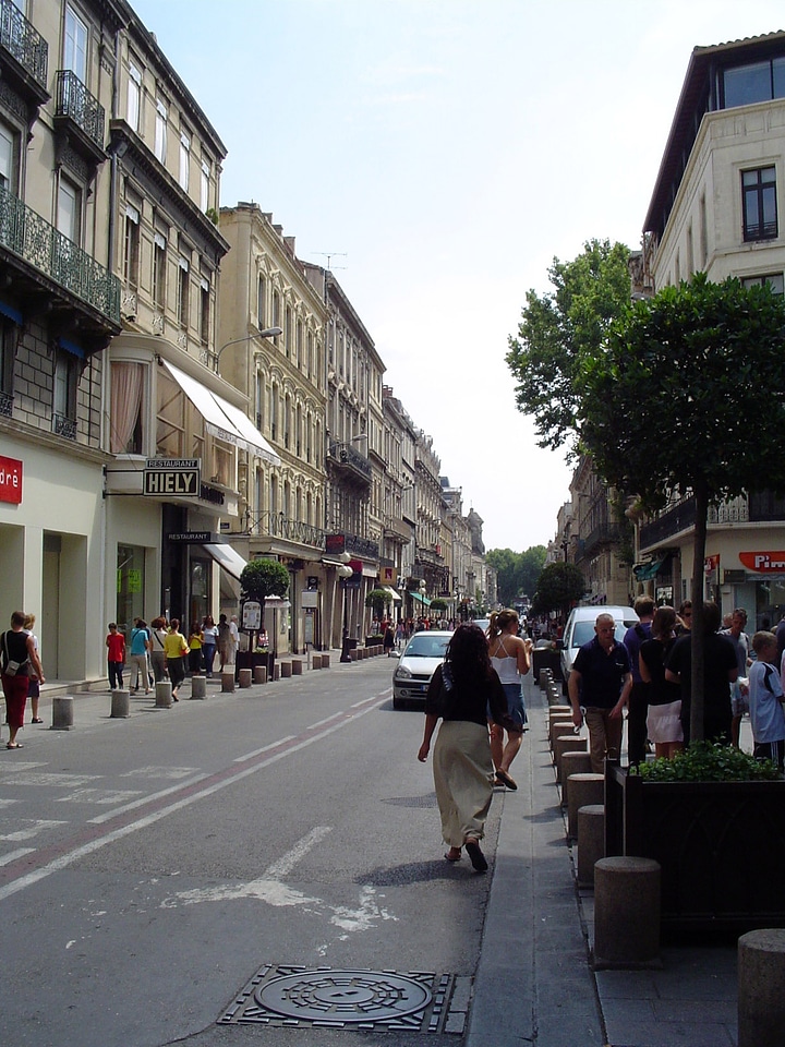 Rue de la République, the city's central boulevard in Avignon, France