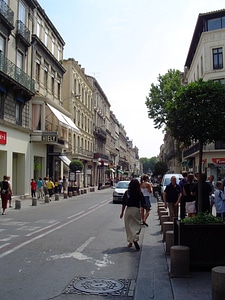 Rue de la République, the city's central boulevard in Avignon, France