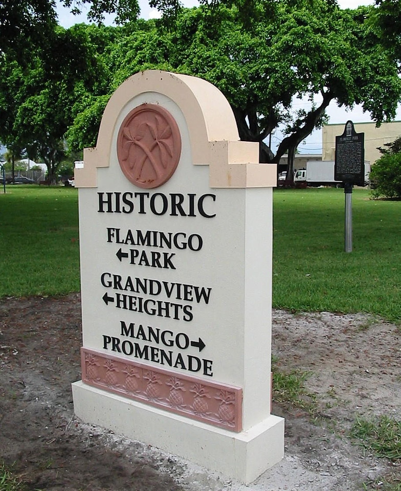 Flamingo Park Historic Marker in West Palm Beach, Florida