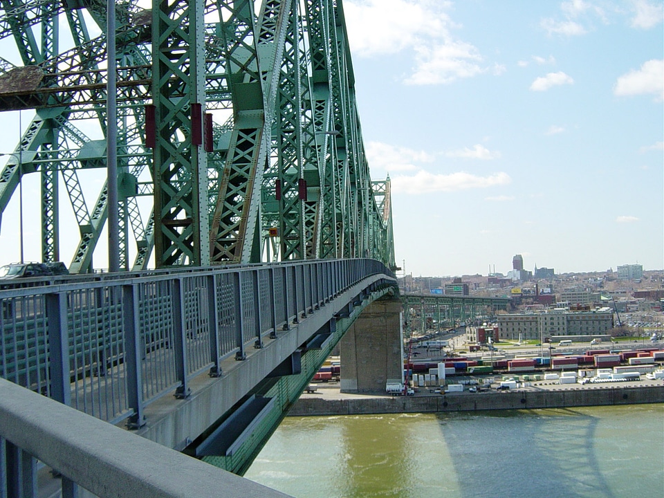 View from the Jacques-Cartier Bridge in Montreal, Quebec, Canada photo