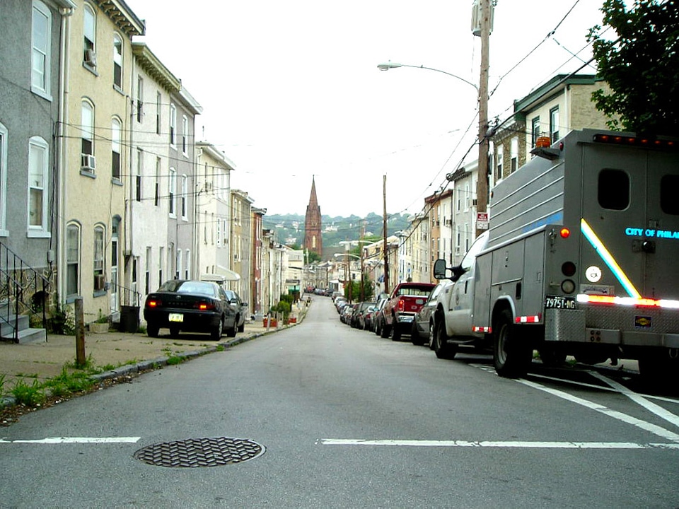 Manayunk and streets in Philadelphia, Pennsylvania