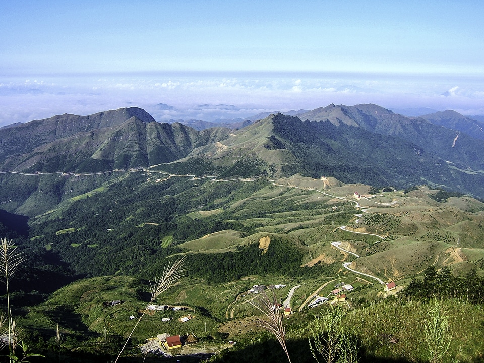 Mau Son road landscape in Vietnam