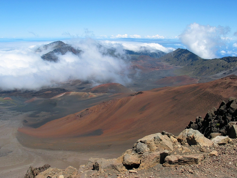 View of the visitors center in Haleakala National Park, Hawaii