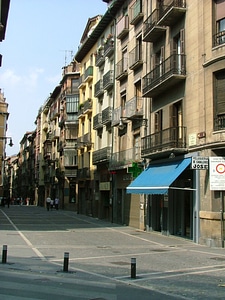 Estafeta Street in Pamplona, Spain photo