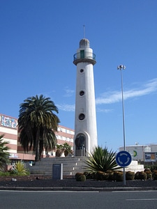 Rotunda lighthouse in La Luz port in Las Palmas, Spain