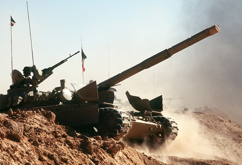 Kuwait M-84 tank during Operation Desert Shield during the Gulf War