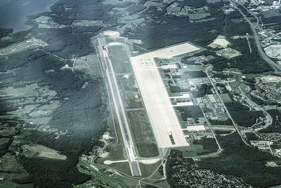 Aerial View of Pease Air National Guard Base near Portsmouth, New Hampshire