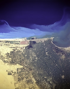 Satellite Image of Alexandria, Egypt