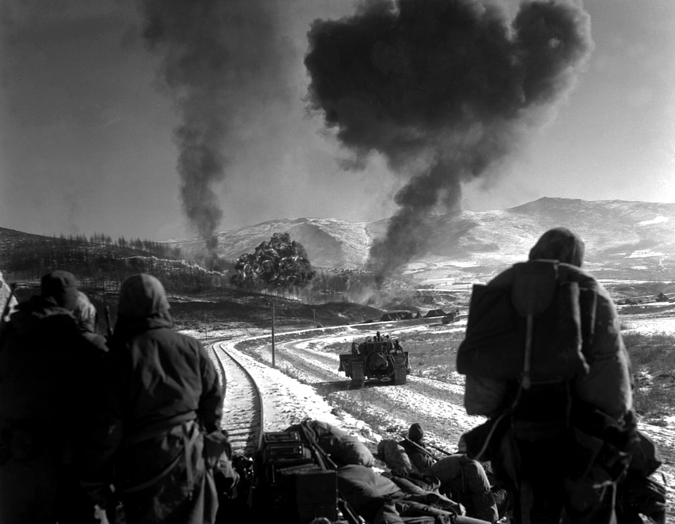 F4U-5 Corsairs provide close air support to U.S. Marines during Korean War