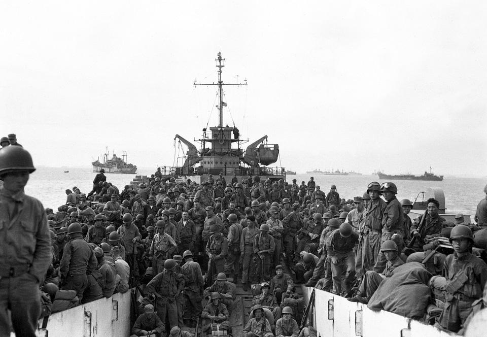 The 31st Infantry lands at Inchon during the Korean War