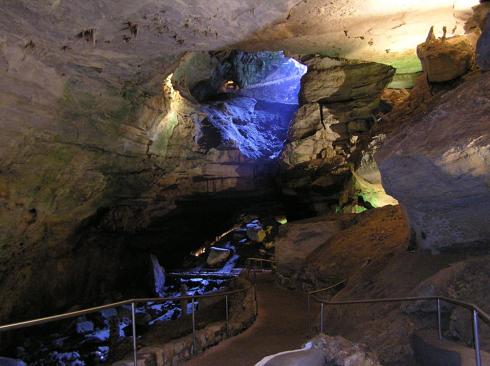 Stairs in the Caverns at Carlsbad Caverns National Park, New Mexico photo