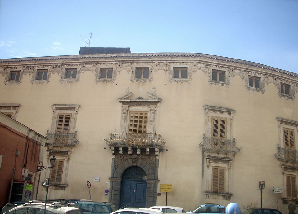 Musmeci Palazzo, located in Piazza San Domenico in Acireale, Italy
