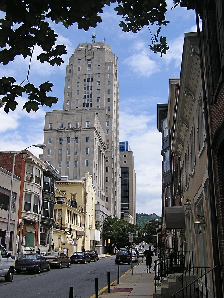 500-block of Court Street in Downtown Reading in Pennsylvania