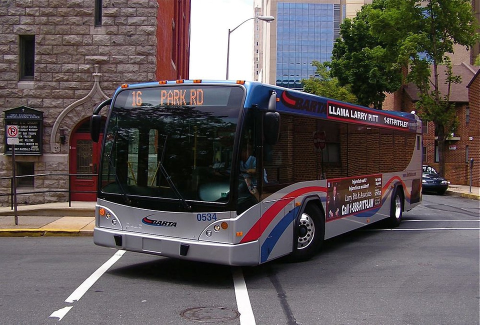 BARTA bus in downtown Reading, Pennsylvania