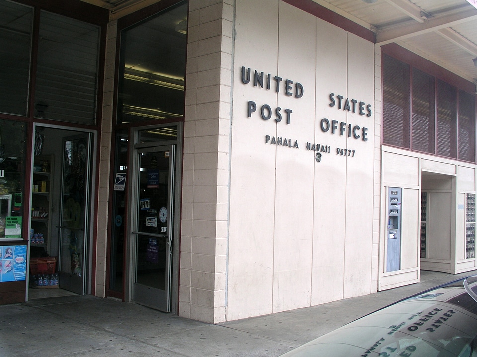 U.S. Post office in Pahala, Hawaii