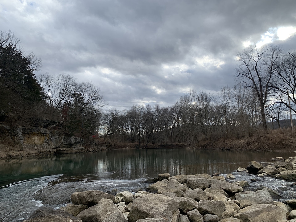 Upstream from the rapids at Rockford Beach
