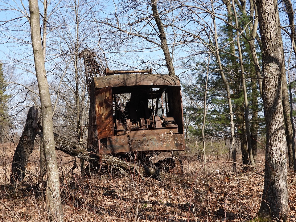 Old Abandoned Rusty Crane