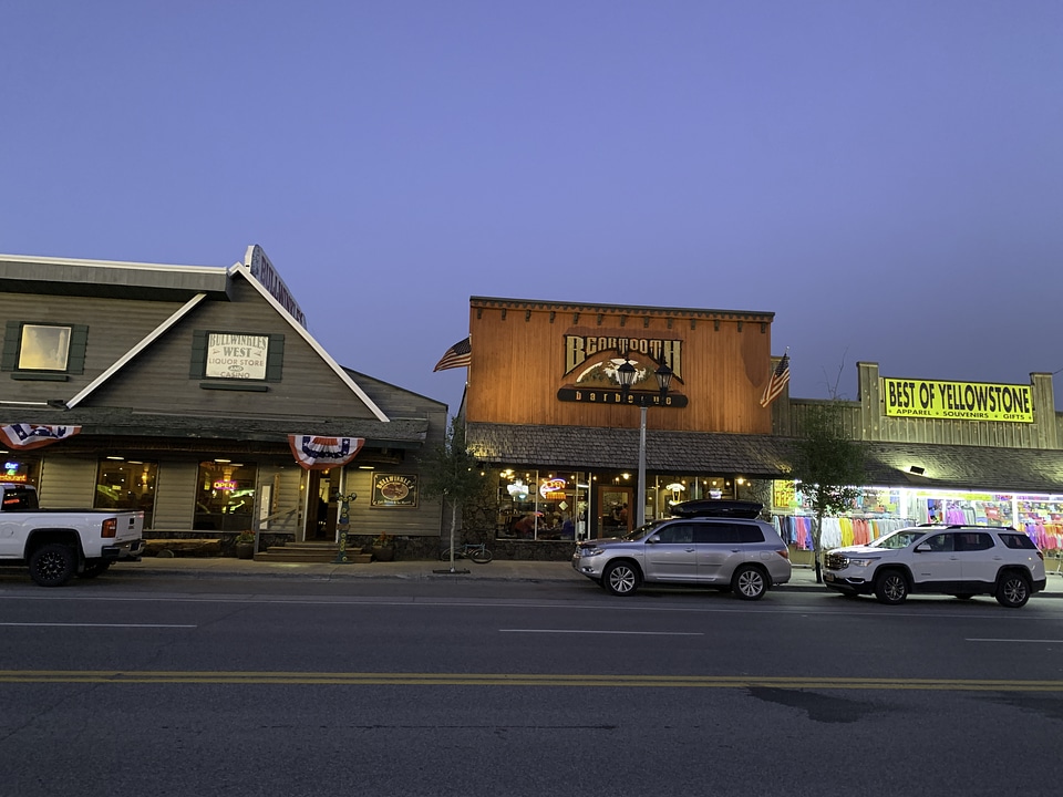 Night Time Downtown in West Yellowstone