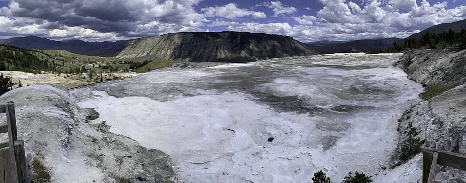 Panoramic View from the top of Mammoth Springs