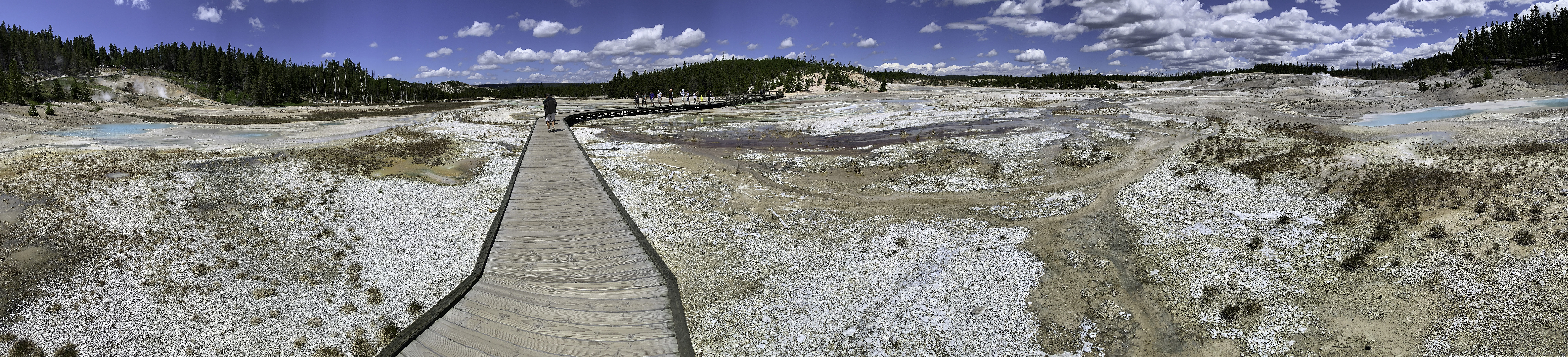 Panoramic Boardwalk view at Norris Basin