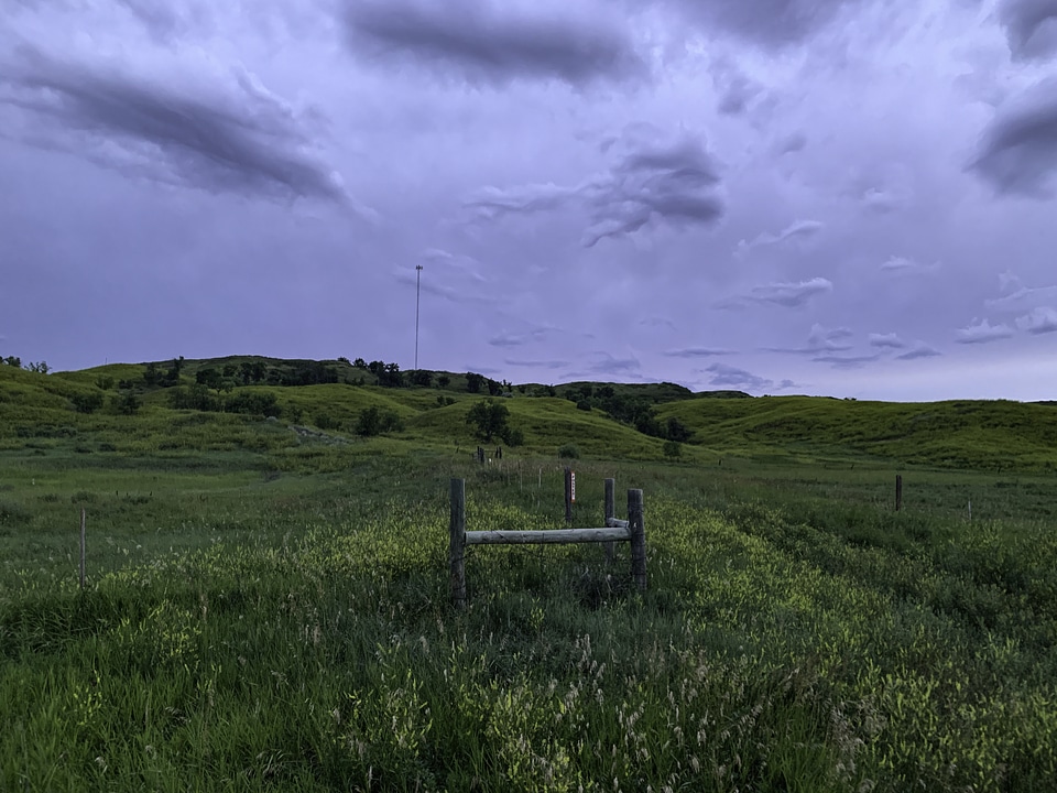 Hills landscape in the distance photo