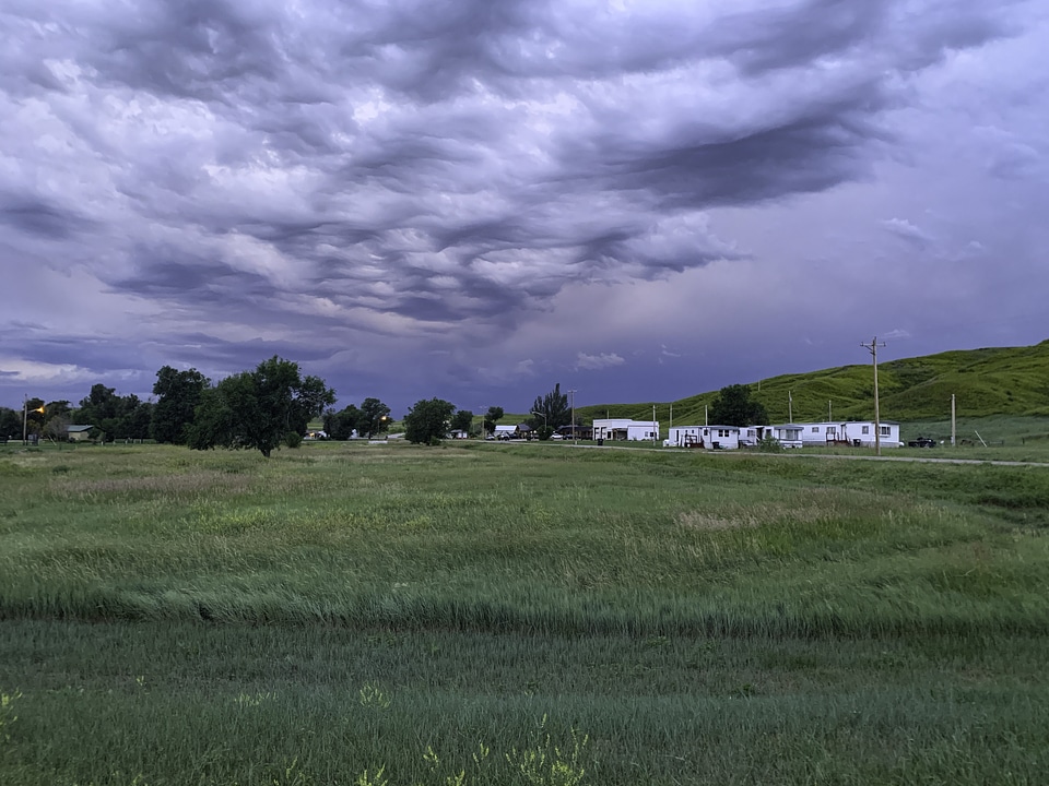 Heavy Clouds over the grasslands of Wasta, South Dakota