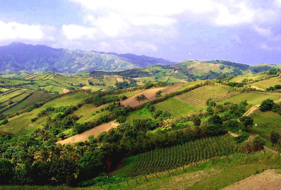Batan Island with Farm Terraces in the Philippines