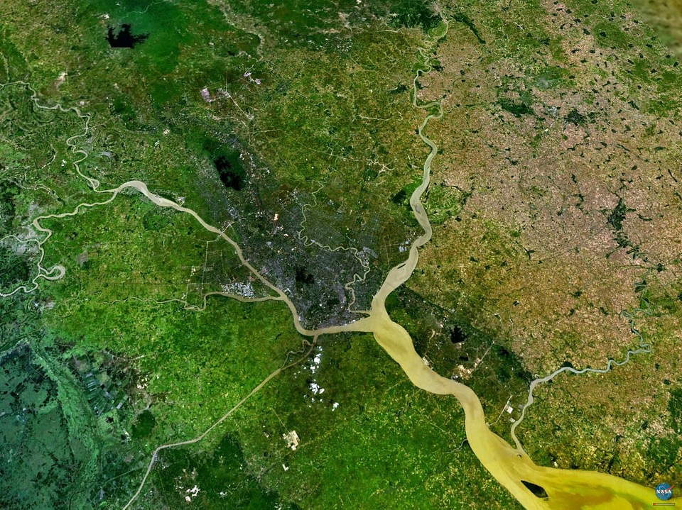 Yangon metropolitan area by Satellite