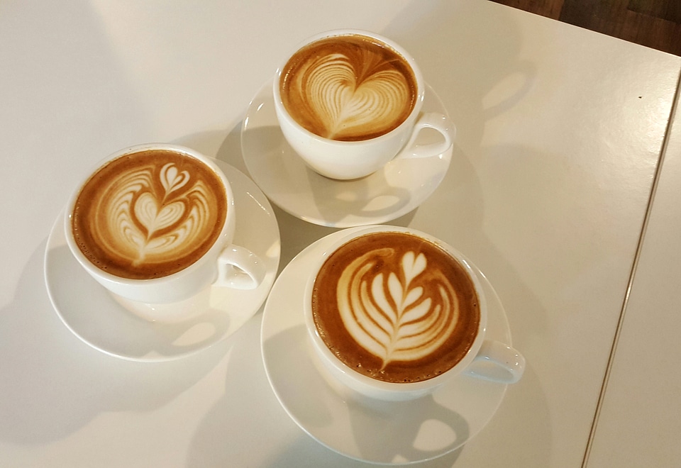 Three cups of coffee
