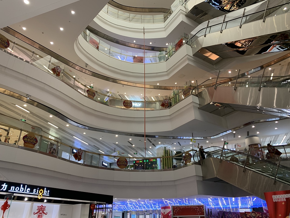 Inside large mall of Wang Fu Jing in Beijing
