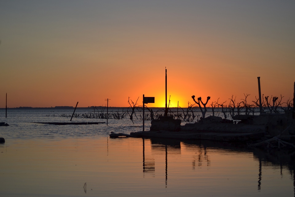 Sunset over the wetlands photo