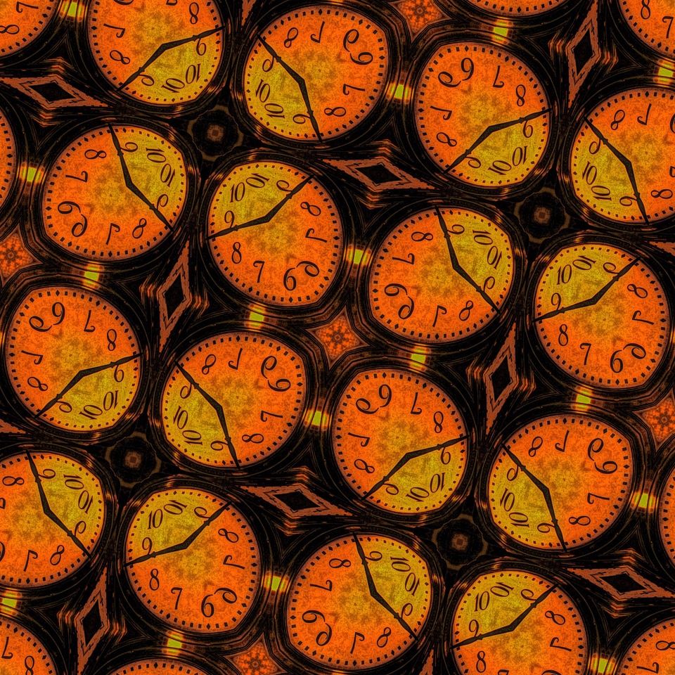 Oval clocks pattern