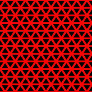 Black Triangles with Red Lines