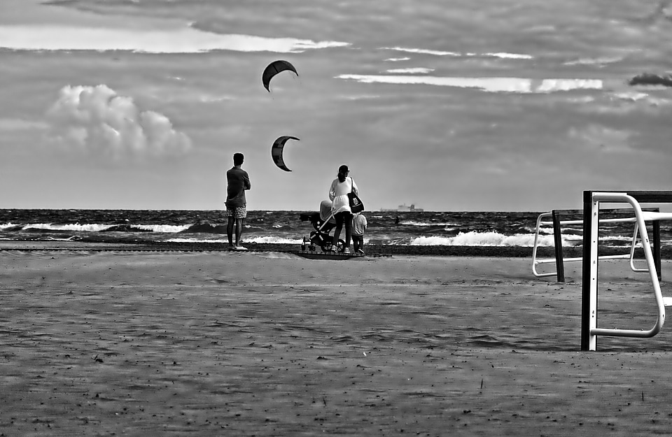 People enjoying the beach