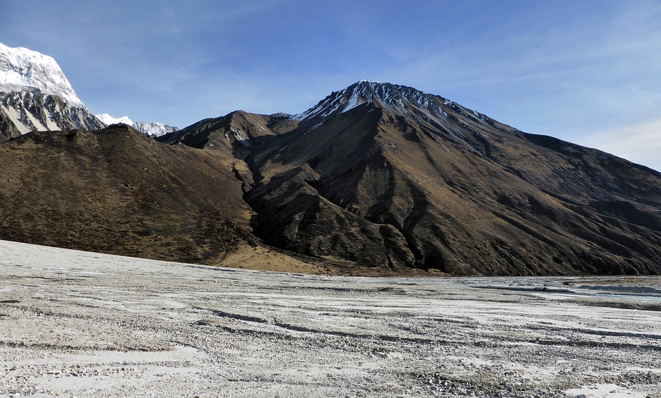 Kanjin Gompa Mountains in Nepal photo