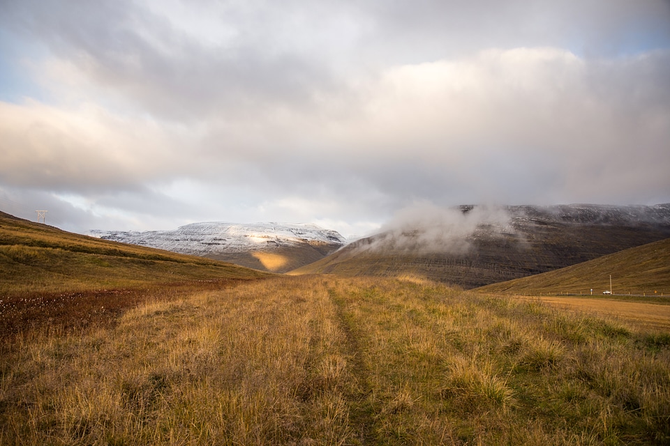 Clouds over the Mountain and Fields photo